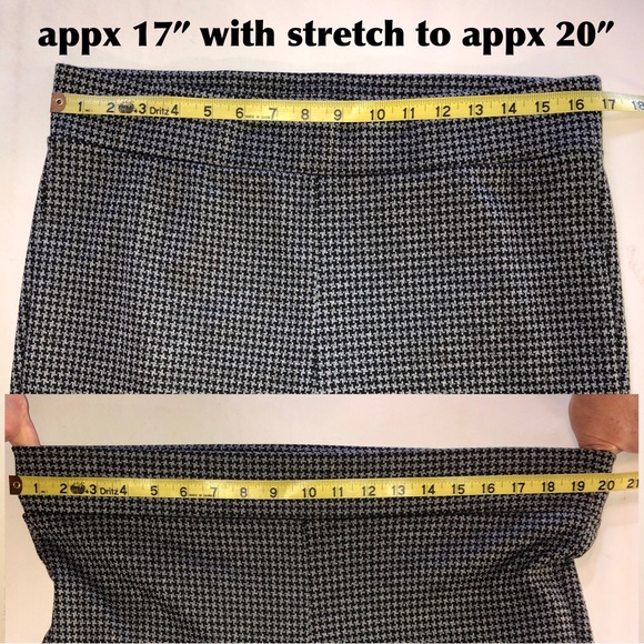 LOFT Houndstooth Leggings Gray Black (L) - Picture 7 of 15